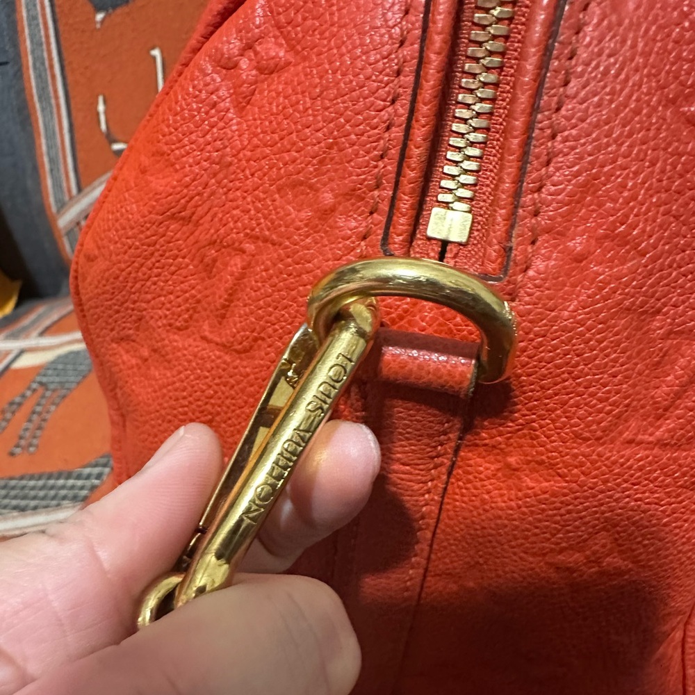 LOUIS VUITTON❤️🌟AH2163 EMPREINTE ORANGE SPEEDY BANDOULIERE 30 ⭐️ - Picture 7 of 15